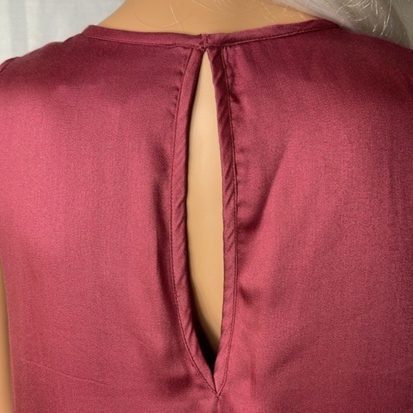 SIGRID OLSEN Signature Beaded Sequin Rosewood Viscose Sleeveless Dress Medium - Picture 10 of 15